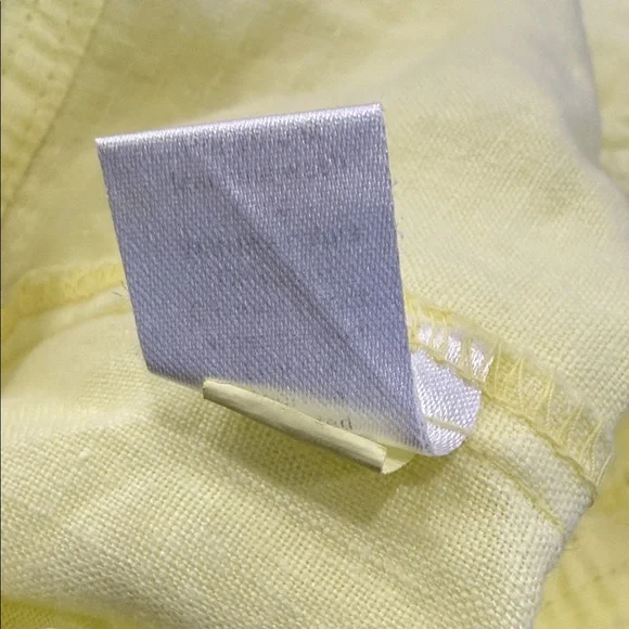 Anthony’s Resort Wear Yellow Linen Lightweight Frayed Edge Button Jacket Sz M - Picture 13 of 14